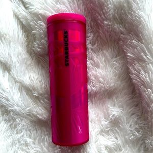 Starbucks 2021 Holiday Iridescent pink! Cold drink Tumbler with sliding lid! NEW